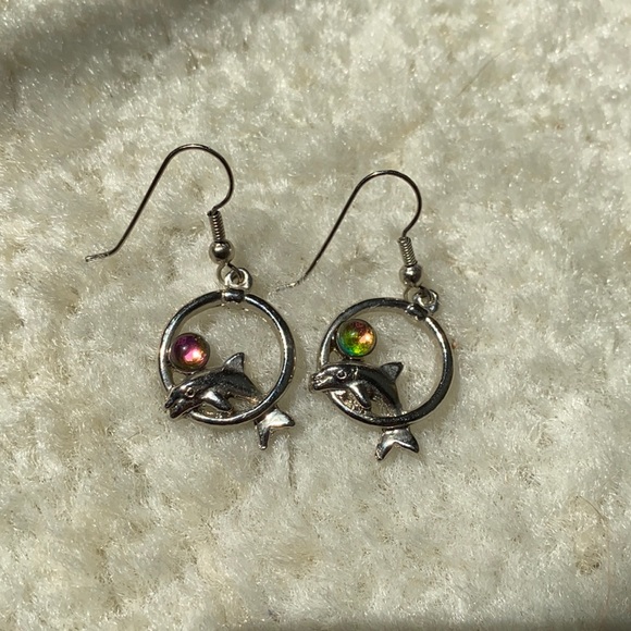 Limited Too Jewelry - Vintage Limited Too silver dolphin earrings